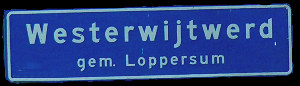 Plaatsnaambord 'Westerwijtwerd'